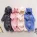 【3M-24M】Baby Cute Hooded Long-sleeved Knit One-piece Romper