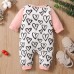 【0M-24M】Cute Heart Shape Print Round Neck Long Sleeve Romper