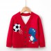 【2Y-9Y】Boys Cartoon Dinosaur V-neck Knitted Jacket