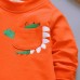 【12M-4Y】Boys Fashion Dinosaur Pattern Sweatshirt Jacket Pants Three-piece Set