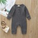 【3M-3Y】Baby Multicolor Long-Sleeved Pit Strip One-Piece Romper - 4504