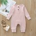 【3M-3Y】Baby Multicolor Long-Sleeved Pit Strip One-Piece Romper - 4504