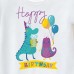 【12M-9Y】Kids Cotton Stain Resistant Happy Birthday Short Sleeve Tee