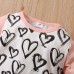 【0M-24M】Cute Heart Shape Print Round Neck Long Sleeve Romper