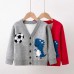 【2Y-9Y】Boys Cartoon Dinosaur V-neck Knitted Jacket