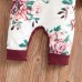 【0M-7Y】Girls Sweet Floral Print Red Dress And Romper ( Sold Separately ) - 33266