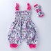 【6M-18M】Girls Sweet Cute Suspender Lace Lantern Jumpsuit - 3514