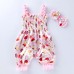 【6M-18M】Girls Sweet Cute Suspender Lace Lantern Jumpsuit - 3514