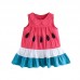 【18M-7Y】Girls Cute Contrast Stitching Doll Collar Sleeveless Dress - 3387