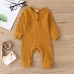 【3M-3Y】Baby Multicolor Long-Sleeved Pit Strip One-Piece Romper - 4504