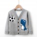 【2Y-9Y】Boys Cartoon Dinosaur V-neck Knitted Jacket