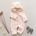 【3M-24M】Baby Cute Hooded Long-sleeved Knit One-piece Romper