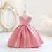 【3M-3Y】Girls Sweet Bowknot Sleeveless Back Princess Dress