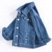 【2Y-10Y】Boys Letter And Excavator Print Blue Denim Jacket