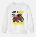 【12M-9Y】Boys Tractor And Letters Print Cotton Stain Resistant Long Sleeve Sweatshirt