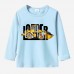 【12M-9Y】Boys Letter And Front Loader Print Cotton Stain Resistant Long Sleeve T-shirt