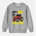 【12M-9Y】Boys Tractor And Letters Print Cotton Stain Resistant Long Sleeve Sweatshirt