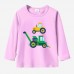 【12M-9Y】Boys Agricultural Combines Print Cotton Stain Resistant Long Sleeve T-shirt