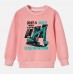 【12M-9Y】Boy Letter And Excavator Print Cotton Stain Resistant Long Sleeve Sweatshirt