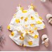 【0M-6Y】2-piece Girls Cute Cartoon Duck Top and Shorts Set - 3453