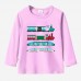 【12M-9Y】Kids Train Print Cotton Stain Resistant Long Sleeve T-shirt