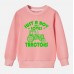 【12M-9Y】Boy Letter And Tractor Print Cotton Stain Resistant Long Sleeve Sweatshirt