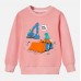 【12M-9Y】Boys Excavator And Dinosaur Print Cotton Stain Resistant Long Sleeve Sweatshirt