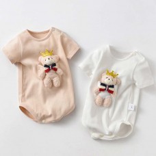 【3M-24M】Baby Cute Pocket Bear Short Sleeve Romper