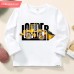 【12M-9Y】Boys Letter And Front Loader Print Cotton Stain Resistant Long Sleeve T-shirt