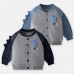 【18M-9Y】Boys Casual Dinosaur Print Sweatshirt Cardigan