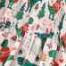 【2Y-7Y】Girl Cute Colorful Christmas Cartoon Print Long Sleeve Square Neck Dress