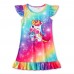 【3Y-10Y】Girls Cute Rainbow Unicorn Dinosaur Cartoon Print Ruffle Sleeveless Dress