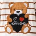 【0M-18M】Unisex Baby Casual Cotton Stripe Bear Embroidery Long Sleeve Romper