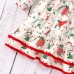 【2Y-7Y】Girl Christmas Cartoon Dinosaur Print Ruffle Long Sleeve Dress