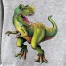 【12M-9Y】Boy Cotton Stain Resistant Dinosaur Print Long Sleeve Sweatshirt