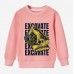 【12M-9Y】Boy Cotton Stain Resistant Excavator Print Long Sleeve Sweatshirt