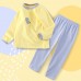 【12M-10Y】2-piece Unisex Cotton Cartoon Print Long Sleeve Pajamas Set