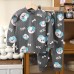 【18M-12Y】Boy Casual Cotton Cute Bear Dinosaur Print Round Neck Pajamas Set