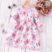 【2Y-7Y】Girl Casual Colorful Cartoon Animal Unicorn Floral Print Long Sleeve Dress