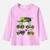 【12M-9Y】Boy Agricultural Harvester Combine Print Cotton Stain Resistant Long Sleeve T-shirt