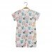 【3M-24M】Unisex Baby Onesies Soft Bamboo Antibacterial Cartoon Print Short Sleeve Romper