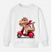 【12M-9Y】Boy Cotton Stain Resistant Dinosaur And Car Print Long Sleeve Sweatshirt