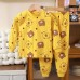 【18M-12Y】Boy Casual Cotton Cute Bear Dinosaur Print Round Neck Pajamas Set