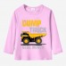 【12M-9Y】Boy Dump Trucks Print Cotton Stain Resistant Long Sleeve T-shirt