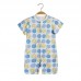 【3M-24M】Unisex Baby Onesies Soft Bamboo Antibacterial Cartoon Print Short Sleeve Romper