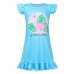 【3Y-10Y】Girls Cute Rainbow Unicorn Dinosaur Cartoon Print Ruffle Sleeveless Dress