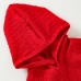 【3M-24M】Unisex Baby Cute Christmas Red Jacquard Small Pocket Hooded Jumpsuit