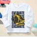 【12M-9Y】Boy Cute Excavator Print Cotton Stain Resistant Long Sleeve T-shirt