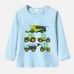 【12M-9Y】Boy Agricultural Harvester Combine Print Cotton Stain Resistant Long Sleeve T-shirt