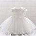 【6M-24M】Girls Pleated Jacquard Princess Dress